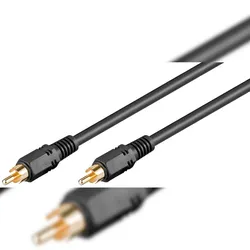 Goobay 50435 Koaxial Digital Audio Verbindungskabel, Cinch S/PDIF, zweifach geschirmt, 5 m - Cinch-Stecker > Cinch-Stecker