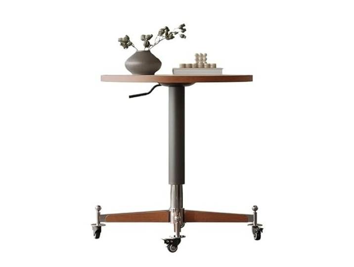 YCCHAH Sofatisch Rock Platte Hebe Seite Tisch Mit Rädern Licht Luxus Kreative Wohnzimmer Beweglichen Kleinen Kaffee Wohnzimmer-Beistelltisch(60 * 56~81cm)