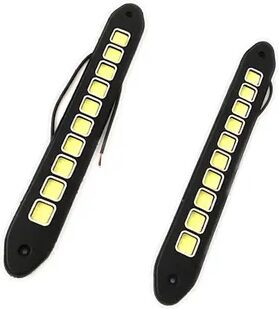 Of Wheels Deals LED Daytime Running Lights Waterproof COB DRL Flexible Car LED Strip Lights White 2pcs