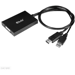 Club 3D CAC-1010 DisplayPort to Dual Link DVI-I aktiver Adapter (DisplayPort), Video Adapter, Weiss, Schwarz