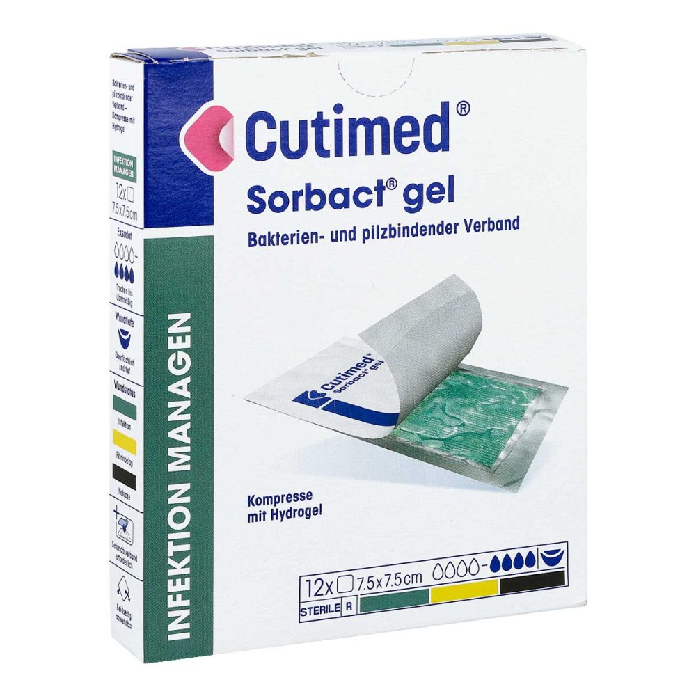 BSN medical GmbH Cutimed Sorbact Gel Kompressen 7,5x7,5 cm 07353434