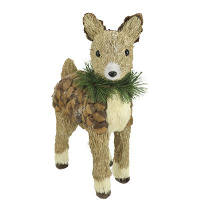 Dekofigur I.GE.A. "Reh aus Bast", beige (natur), B:18cm H:10cm, Bast, Dekofiguren, Dekoration Geschenk Dekorative Dekoobjekt Ornamente Tierfigur Dekotier