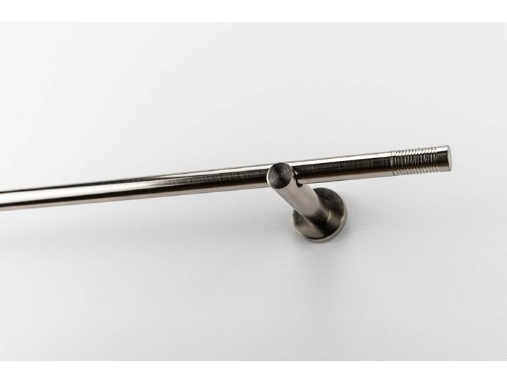 Gardinenstange GARESA Alana Gr. 1, silber (edelstahlfarben), L:140cm, Gardinenstangen, Gardinenstange