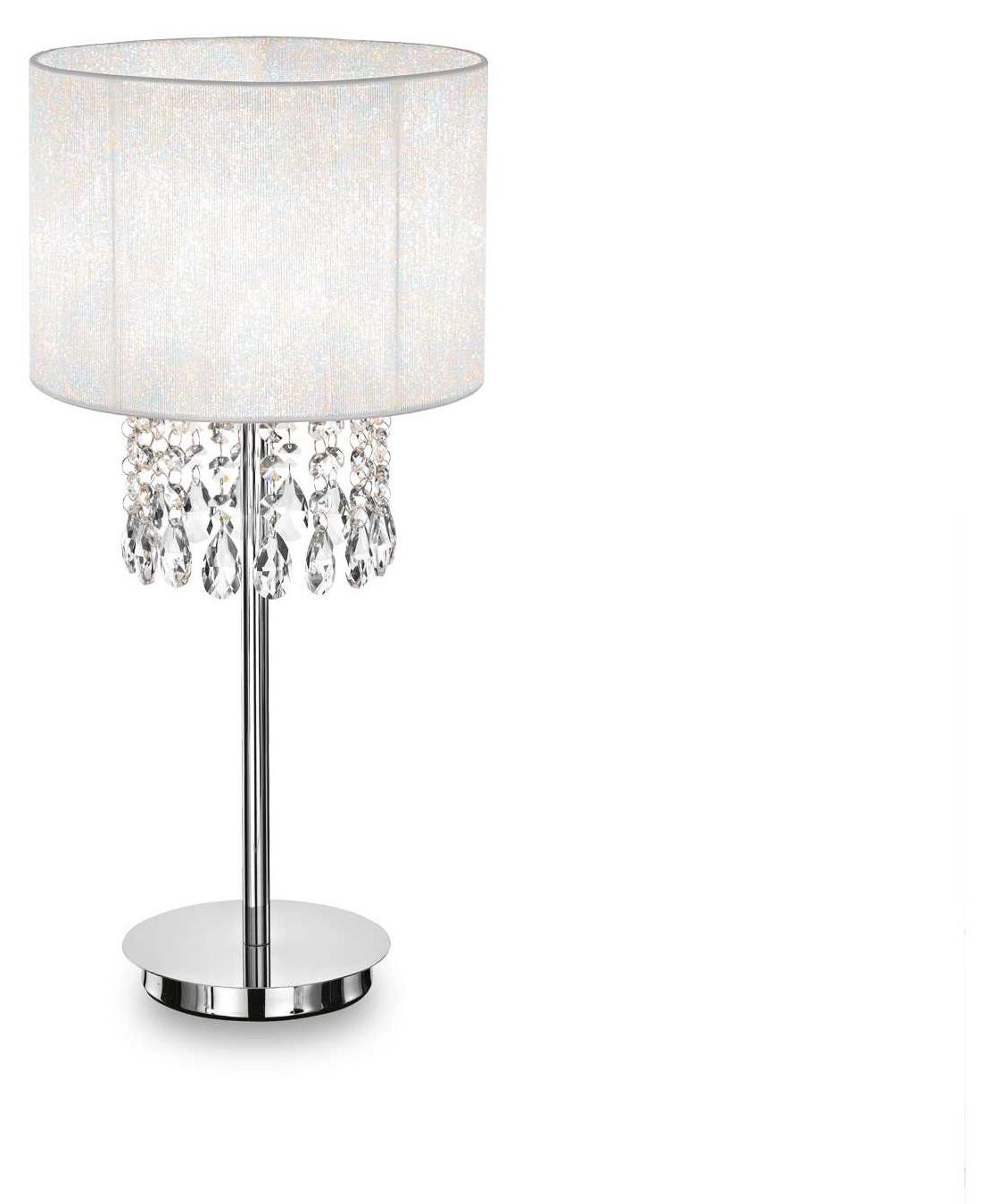 Ideal Lux Opera TL1 Tafellamp, Wit, Metaal en Polyvinylchloride, E27