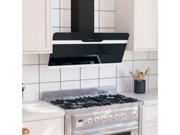 Hotte aspirante Classique - Noir - Hotte murale 90 cm Acier et verre trempé Noir FZ6126