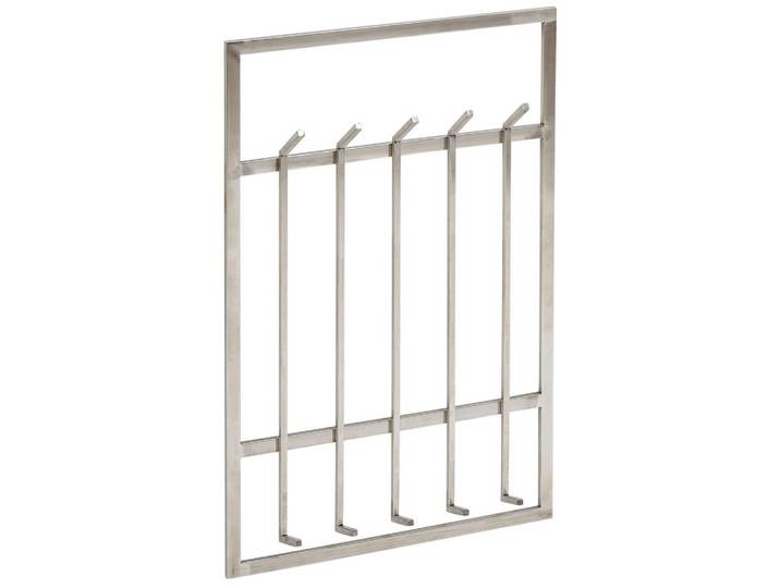 Mid.you Wandgarderobe, Silberfarben, Metall, 60x100x7.5 cm, Garderobe, Garderobenpaneele, Wandgarderobe