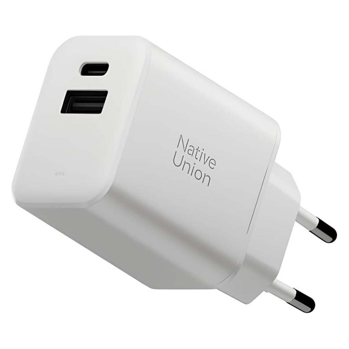 Native Union Fast GaN Changer Schnellladegerät weiss / 1x USB-C / 1x USB-A / 45W (45 W) (FAST-PD45AC-WHT-EU)
