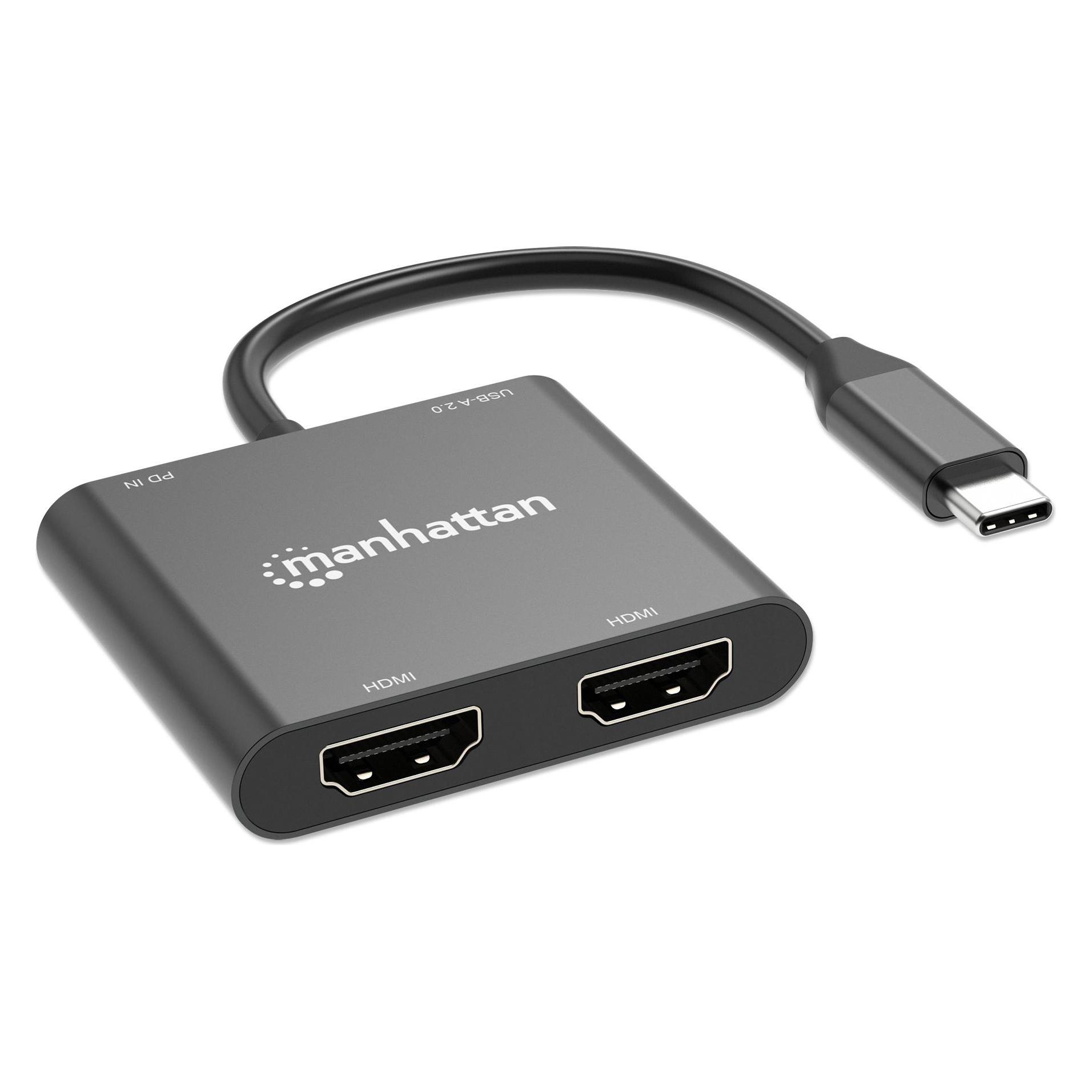 Manhattan USB-C PD auf Dual-HDMI-Monitor-Adapter (HDMI) (154321)