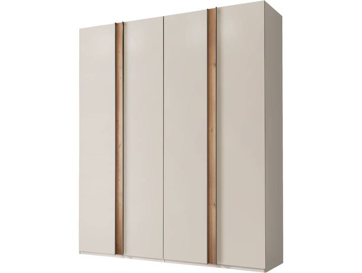 Kleiderschrank WIEMANN Lagos , beige (champagner, dekor), B:197,3cm H:236cm T:58cm, Holzwerkstoff, Schränke, Kleiderschrank, inkl. Türendämpfung