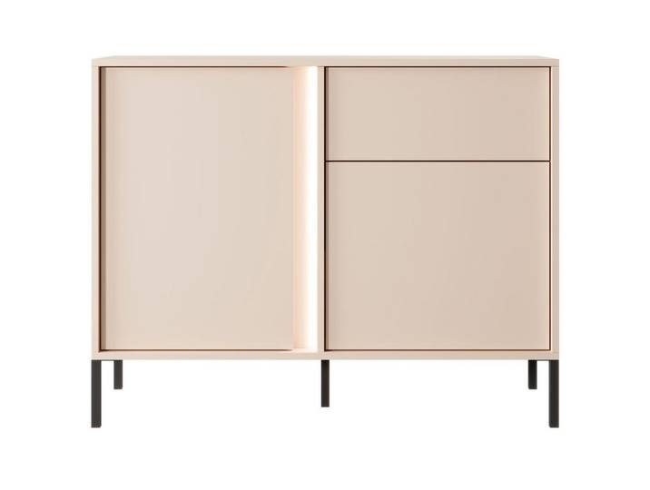 Compleo Kommode für Wohnzimmer NINA, Push to open, Möbelfarbe -beige