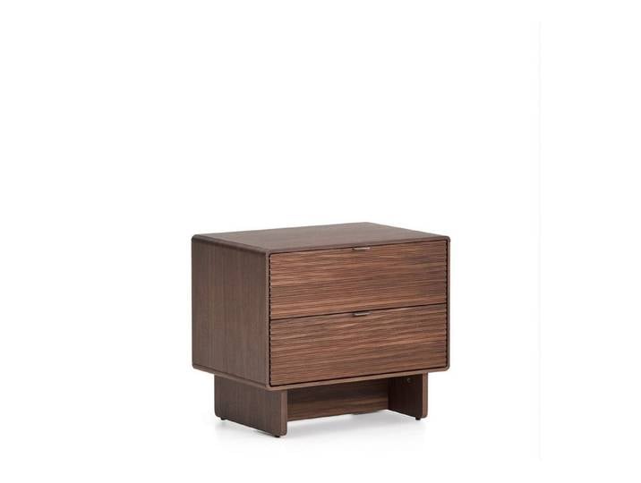 Natur24 Nachtkonsole Norlen Nachttisch 52 x 60 x 40 cm MDF Walnussfurnier Natur