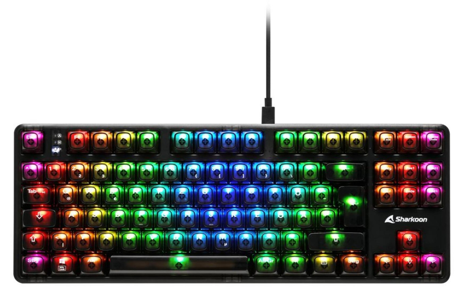 Sharkoon Crystal Shark Gaming Toetsenbord - Zwart