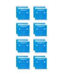 Relaxdays Kühlpads rechteckig 16er Set blau Weiß,Blau