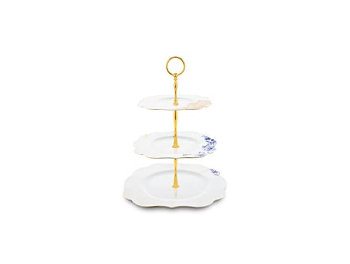 Pip Studio Royal Tortenständer, 3-lagig, Weiß, 17-23,5-28 cm