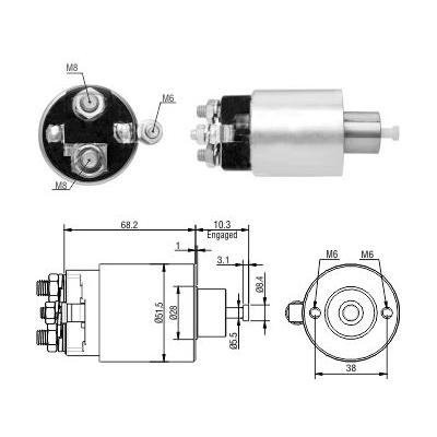 MEAT & DORIA Magnetschalter, Starter 46280 für MITSUBISHI Ford