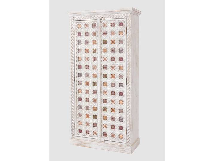 bonprix Schrank, 135x68x30 cm, Schrank mit bunten Elementen, weiß