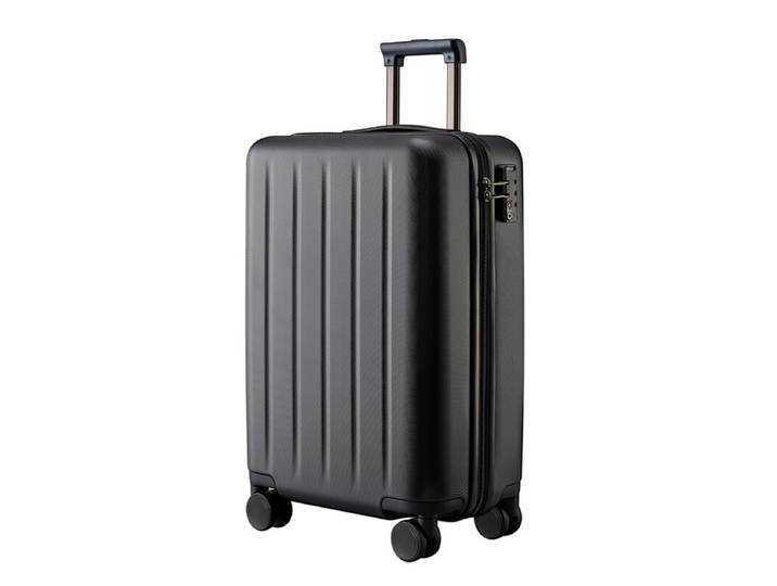 NINETYGO Danube - Valise cabine, approuvée par les compagnies aériennes, idéale pour des voyages de 3 à 5 jours, double roue pivotante, coque en polycarbonate 100 % rigide, serrure TSA, 56.5 X 38 X 23 cm，noir, 20 pouces