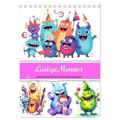 Lustige Monster - Eine bezaubernde Sammlung süsser Ungeheuer (Tischkalender 2027 DIN A5 hoch), CALVENDO Monatskalender