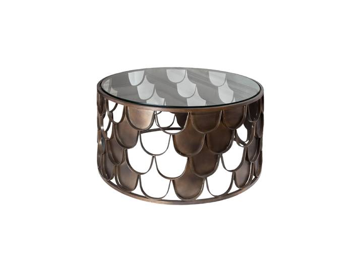 Design Couchtisch „Abstracto“ Messing Antik Invicta Interiors
