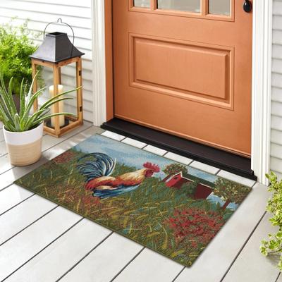 Lush Decor Esencia Rooster Farm Indoor/Outdoor Mat