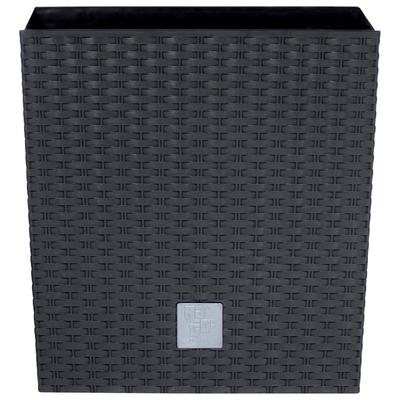 Blumentopf PROSPERPLAST "Rato low", grau (anthrazit), H:32,5cm T:32cm, Kunststoff, Pflanzgefäße, BxTxH: 32x32x32,5 cm