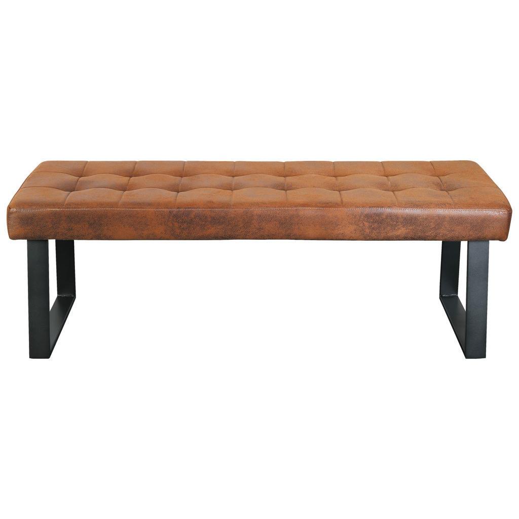 Livetastic Sitzbank , Braun , Metall, Textil , 140x49x48 cm , Esszimmer, Bank, Sitzbänke