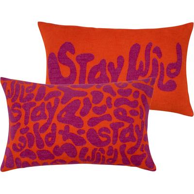 Dekokissen PAD "WILD", orange (gemustert), B:35cm L:60cm, Baumwolle, Polyacryl, Dekokissen_Sitzkissen_Kissenhüllen, Kraftvolles Design mit Wiedererkennungswert – die WILD-Ästhetik