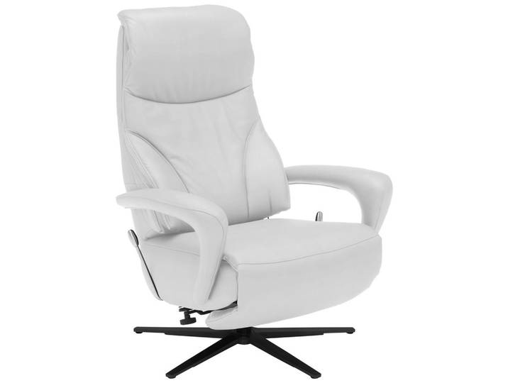 Dieter Knoll Relaxsessel, Weiss, Metall, Echtleder, 75x106x88 cm, Goldenes M, Fussart wählbar, Lederauswahl, Stoffauswahl, Relaxfunktion, Herz-Waage-Funktion, Wohnzimmer, Sessel, Relaxsessel