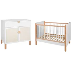 BABYZIMMER 2-teilig Laurie Weiß und Holz
