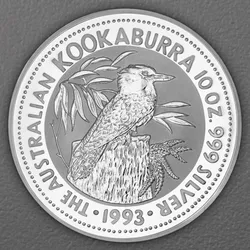 Silbermünze 10oz "Kookaburra" 1993 (Australien)