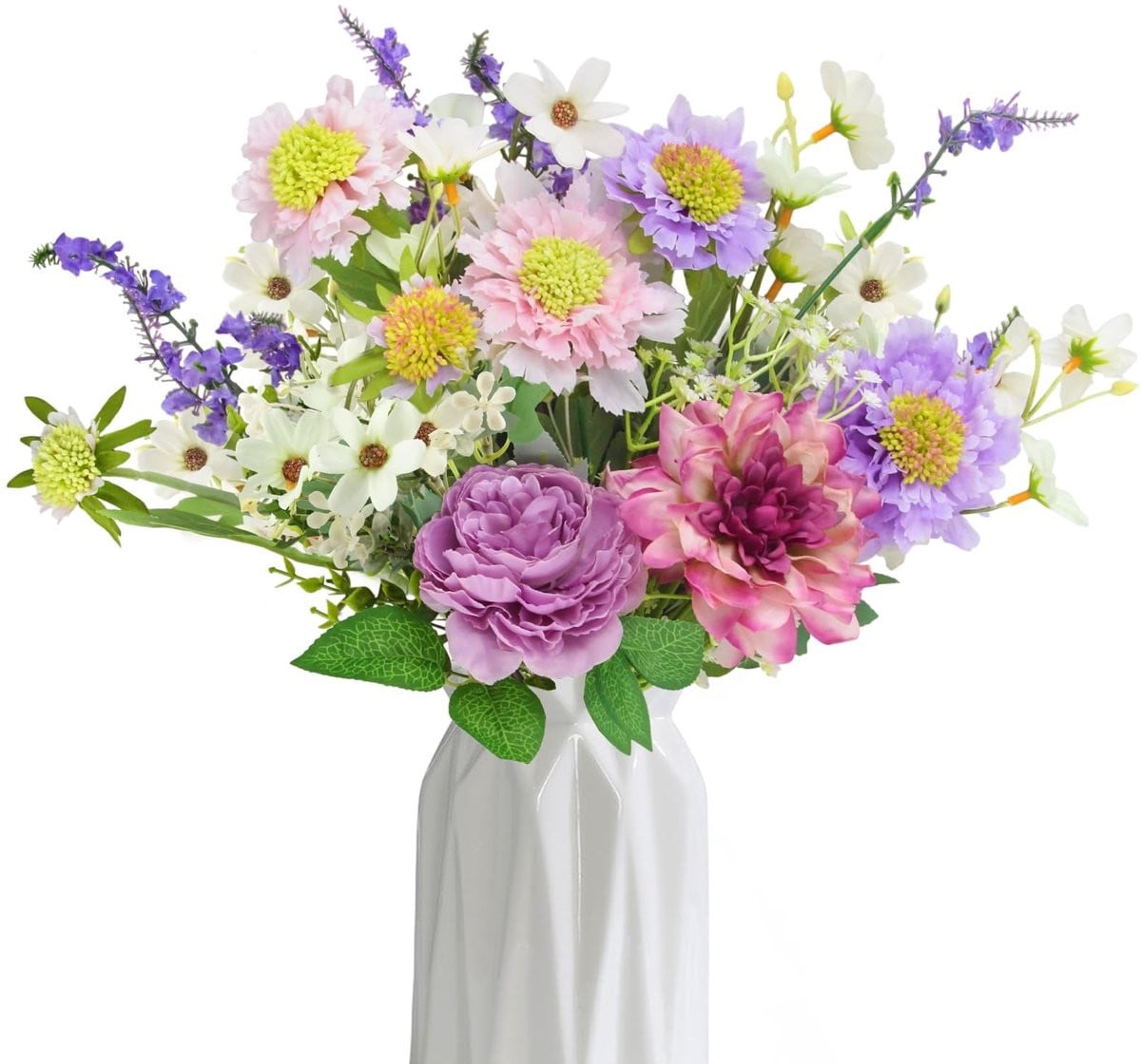 Omgoods - Set van 11 kunstmatige bloemen voor decoratie