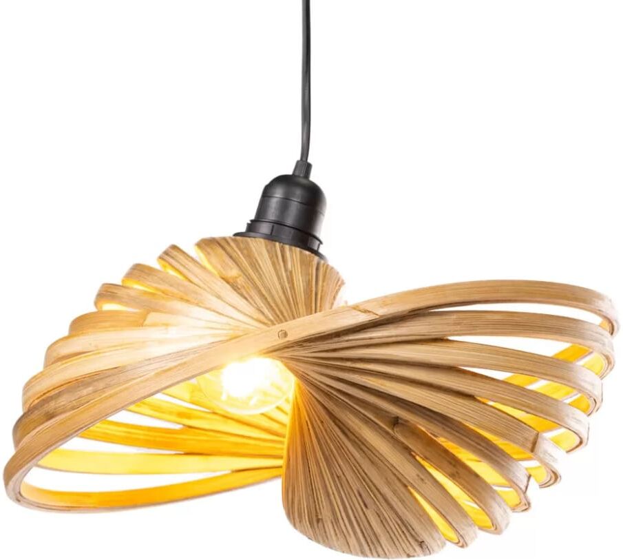 HYDILE Suspension en bambou 12x25 Beige 25x12x25cm