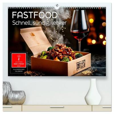 Fastfood - schnell, sündig, lecker (hochwertiger Premium Wandkalender 2027 DIN A2 quer), Kunstdruck in Hochglanz