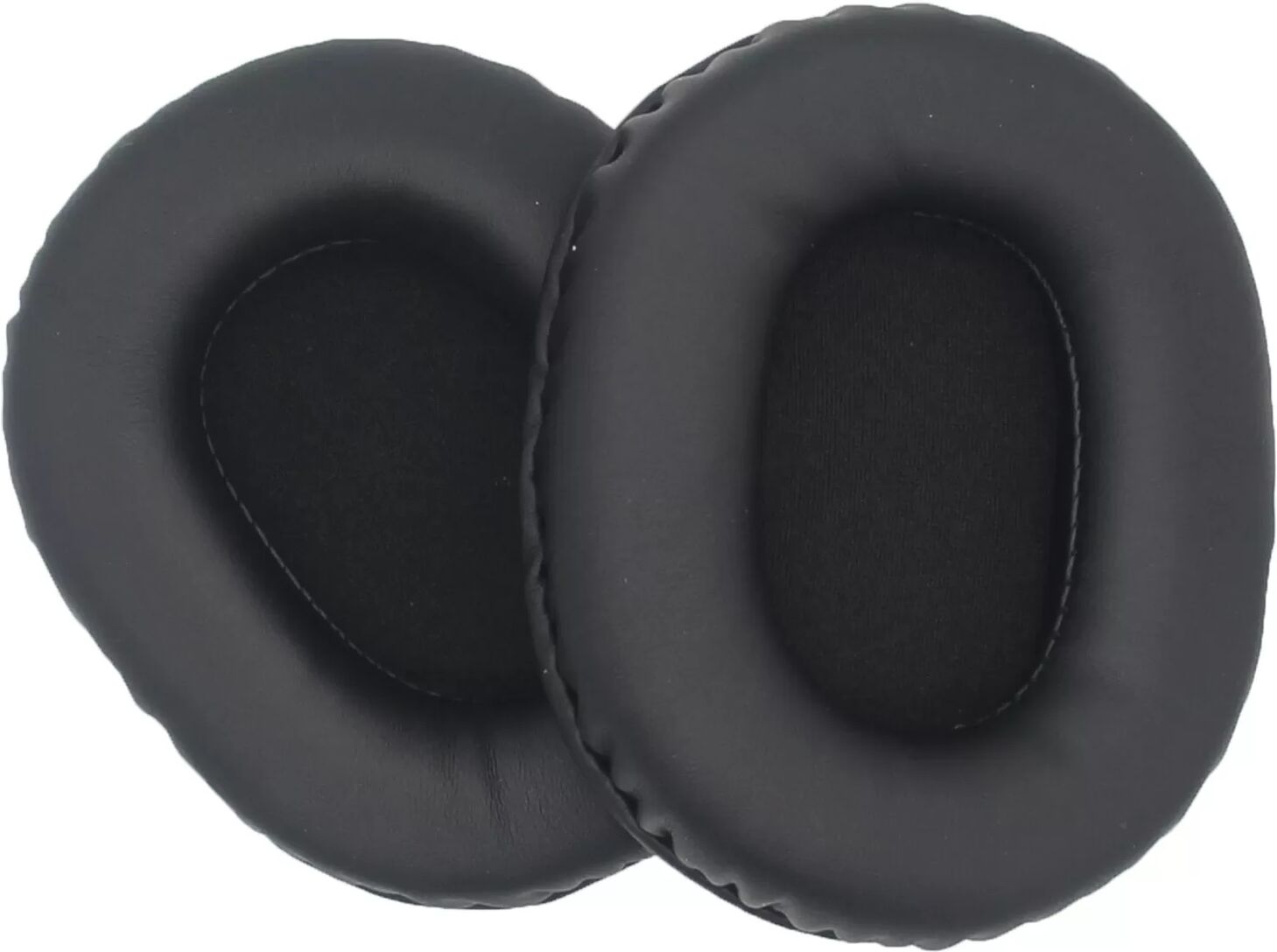 INF Coussinets d'oreille ovales Premium 100x80mm - Cuir protéiné, Noir (paire)
