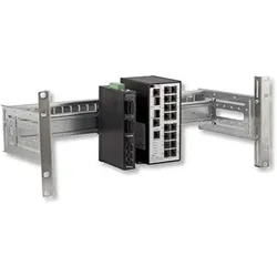 EFB Elektronik 19" Univ.-Hutschienenträger inkl. 4HE Winkelset Zur Aufnahme von Hutschienengeräten Breite der Hutsc, Serverschrank Zubehör, Silber