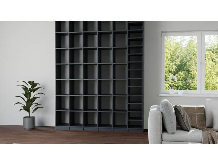 Schlichtes Regal nach Maß Premium Dekore Schwarz