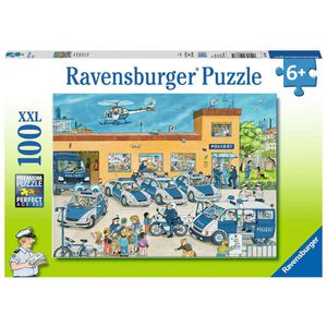 Ravensburger Puzzle 10867, Polizeirevier, 100 XXL-Teile, ab 6 Jahre