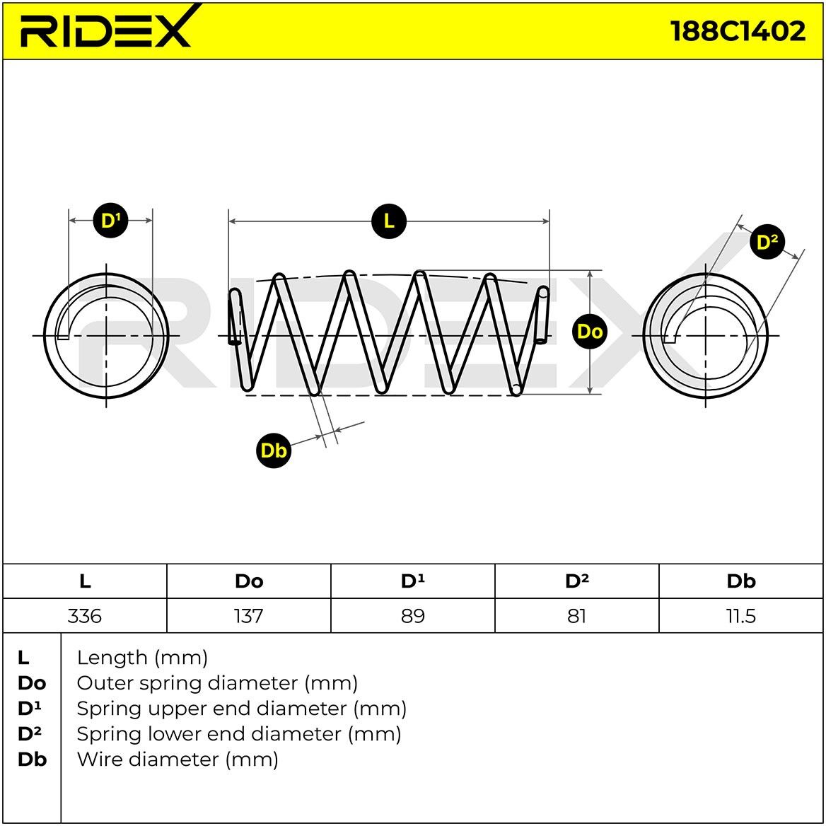 RIDEX 188C1402 Coil spring