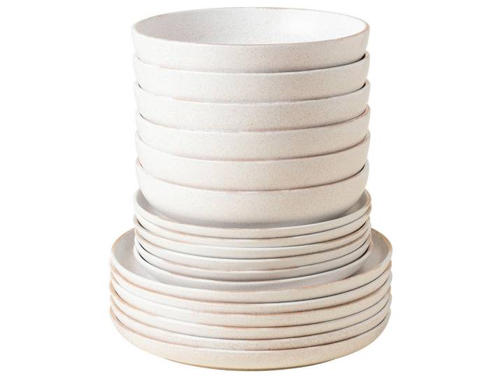 Costa Nova Kombiservice Vermont, Creme, Keramik, 18-teilig, Handmade in Europe, Essen & Trinken, Geschirr, Geschirr-Sets, Kombiservice