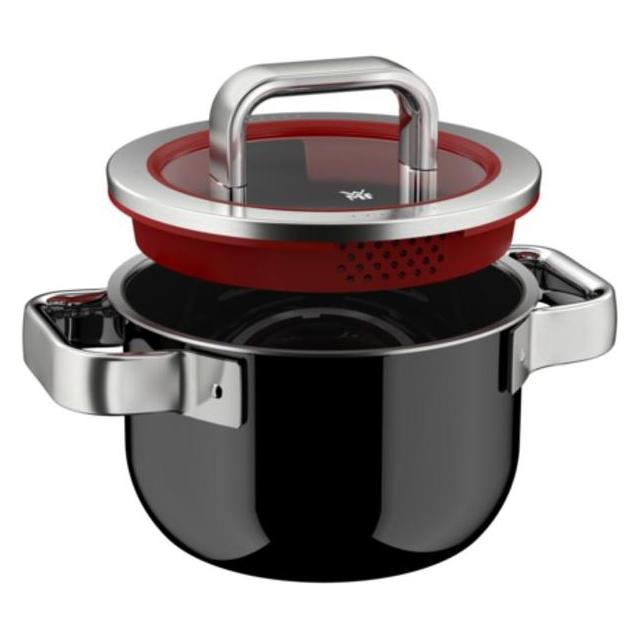 WMF Fusiontec Function Pro, Kochtopf mit Deckel, 16 cm, Black (Kochtopf, Edelstahl, 16 x 10.60 cm) (3201114081)