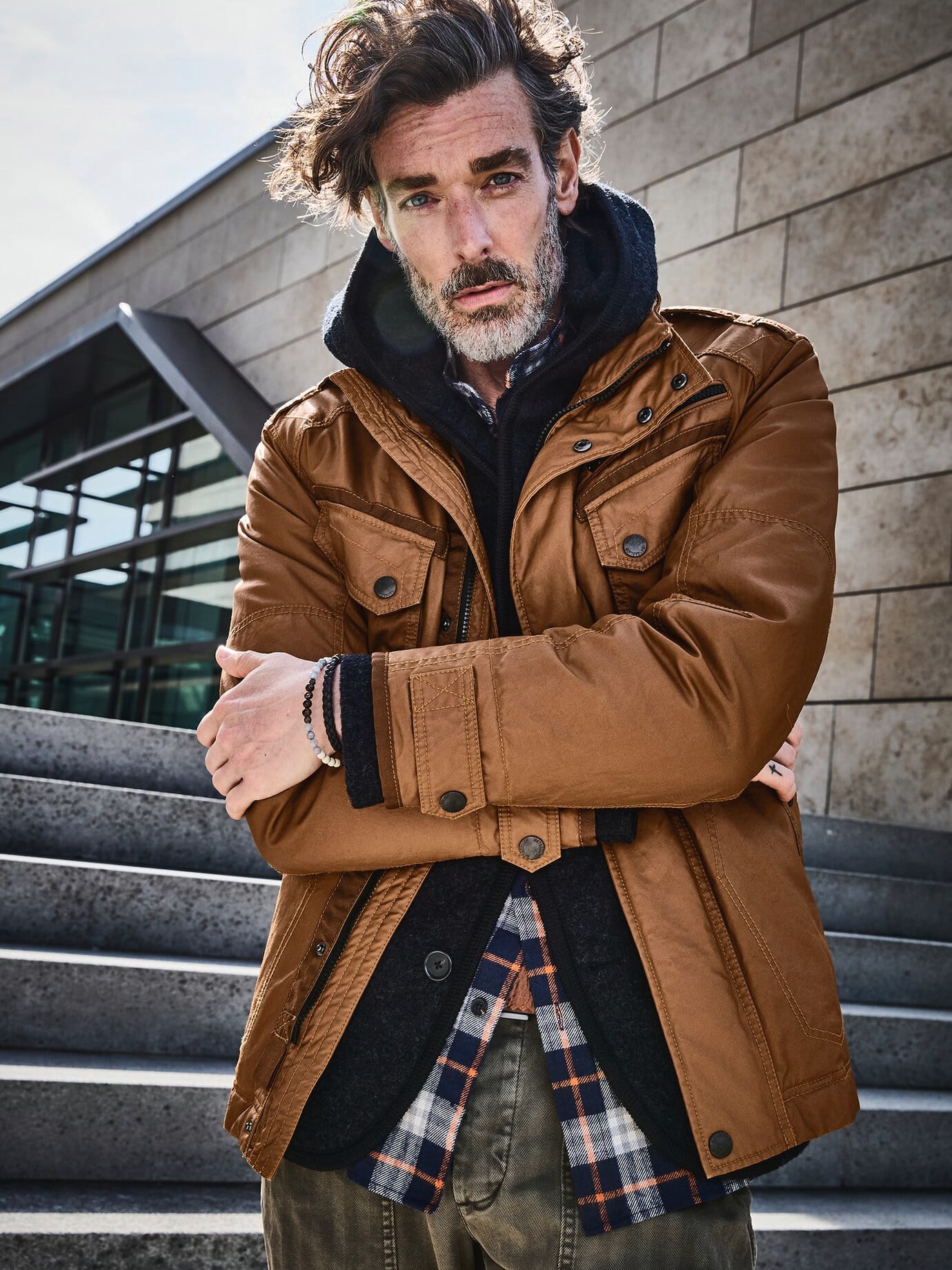 Mey & Edlich Dry-Wax-Jacke Braun 56