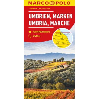 MARCO POLO Regionalkarte Italien 08 Umbrien, Marken 1:200.00, Sonstige von , MairDuMont, 978-3-575-01665-2