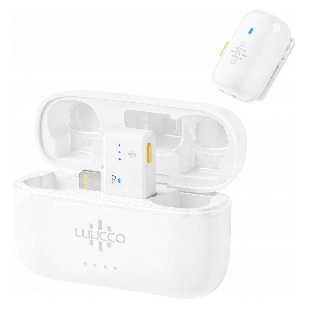 Ulanzi Mikrofon Luucco MiniPods K2 Lightning biały 2 szt. + etui (SB11226) (LUUCCO)