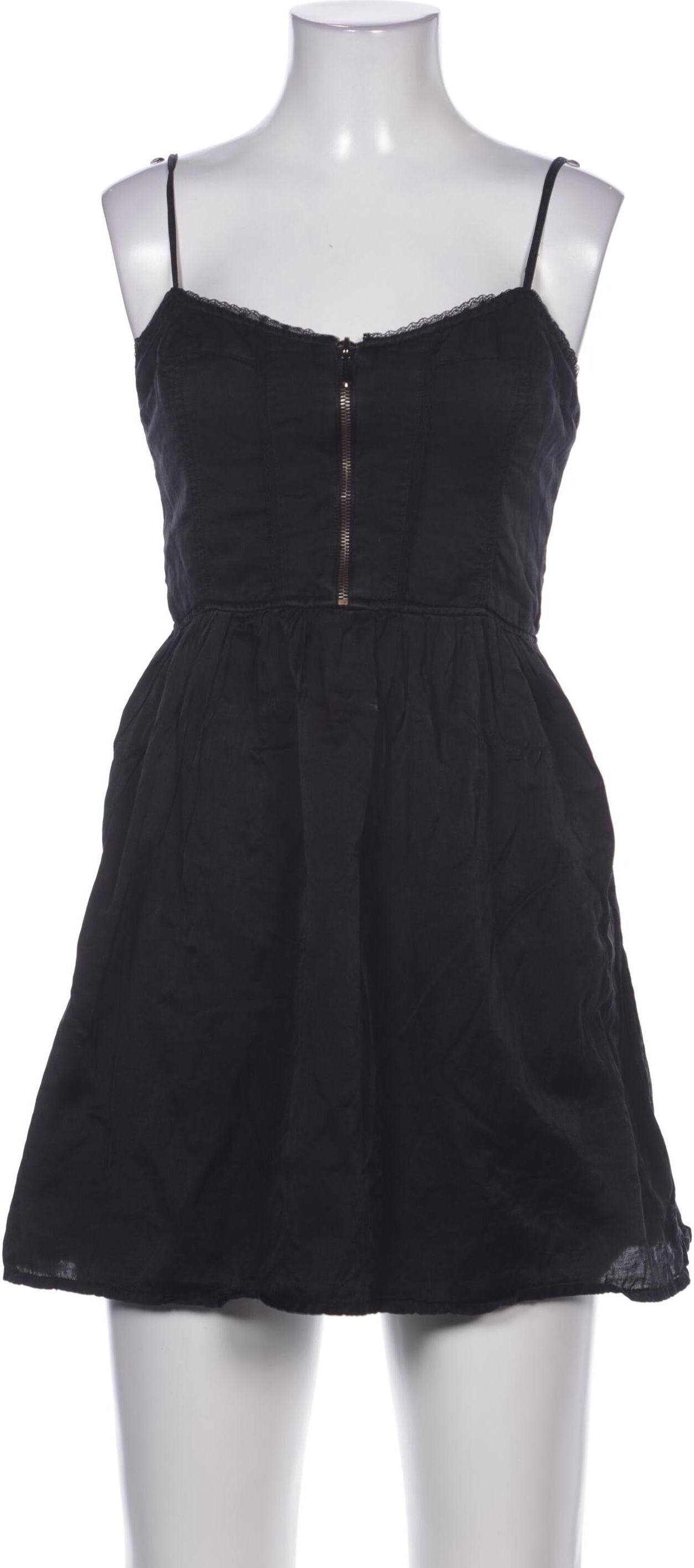 Zara Damen Kleid, Schwarz, Gr. S, Seide / Baumwolle - Second Hand
