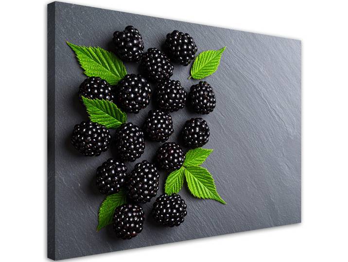 Feeby Leinwandbild Brombeeren Früchte Natur 120x80cm, Grau, Essen/Getränk, Rechteckig, 120x80 cm, Bilder & Rahmen, Bilder, Leinwandbilder