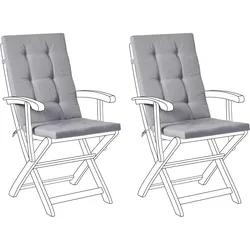 SITZAUFLAGEN 2er-Set Hellgrau 42/95 cm Maui Premium