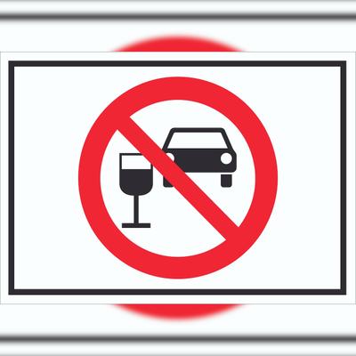 HB-Druck Schild Alkohol am Steuer verboten Symbol A6 Rückseite selbstklebend