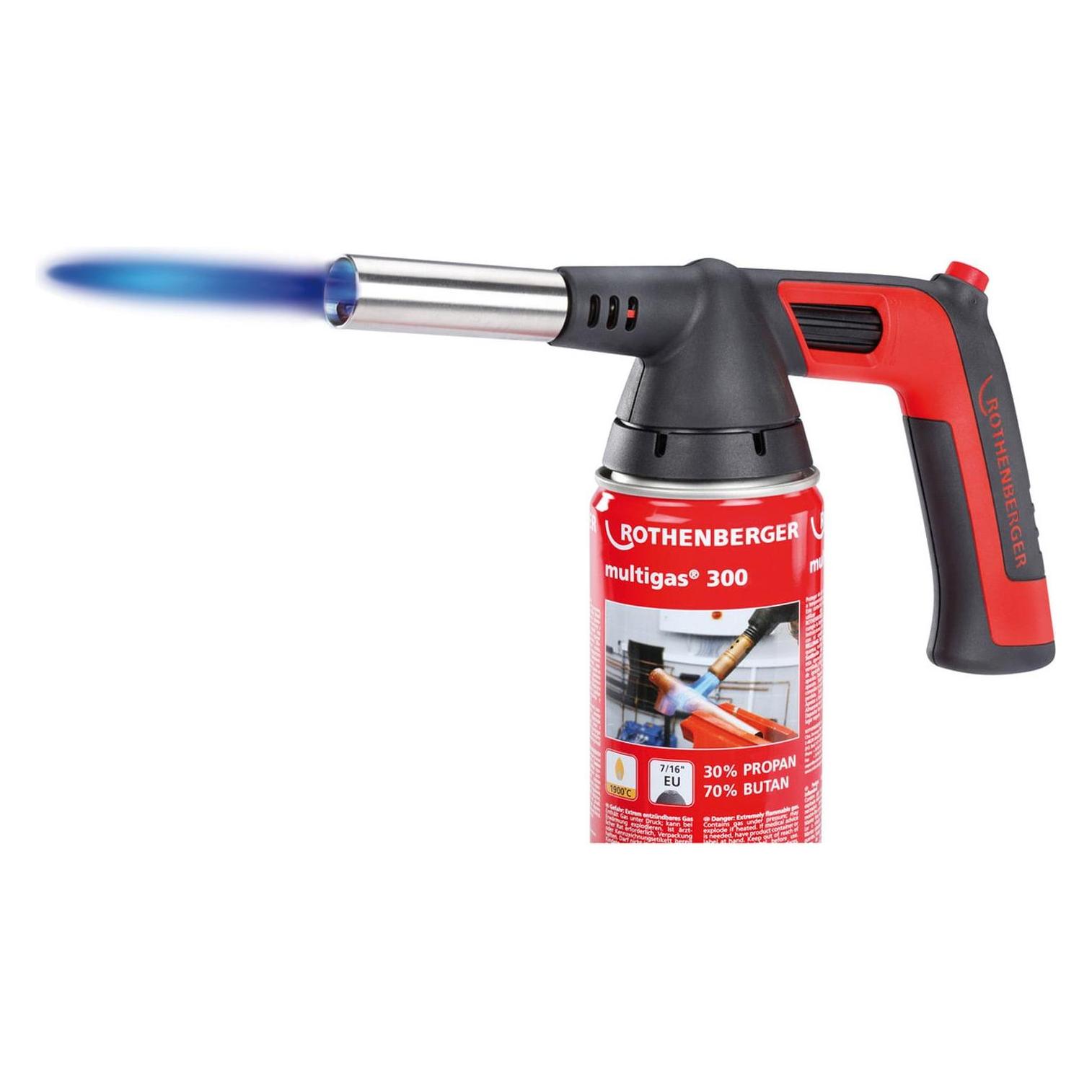 Rothenberger Brenner Rofire 4 Piezo + Multigas 300 Set (Lötlampe) (RO-1000002360)