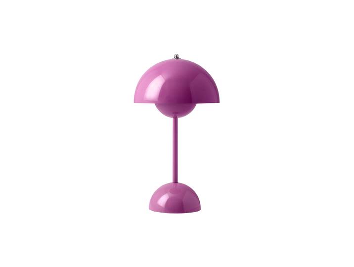 &tradition - Lampe sans fil rechargeable FlowerPot - Rose - Polycarbonate - Designer Verner Panton
