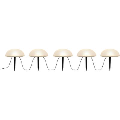 LED Solarleuchte OTTO HOME "Primala, LED-Solar Gartensteckerr, 5er Set, halbkugeln", weiß, Ø:15cm, Leuchten, mit Erdspießen